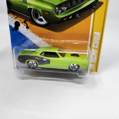 '71 HEMI Cuda #48 * Green * Hot Wheels 2012