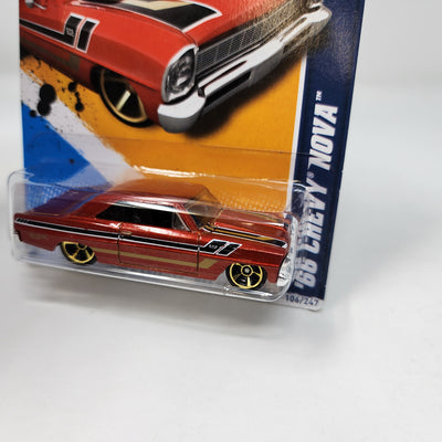 '66 Chevy Nova #106 * Red * Hot Wheels 2012