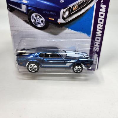 '71 Ford Mustang Boss 351 #224 * BLUE * Hot Wheels 2013