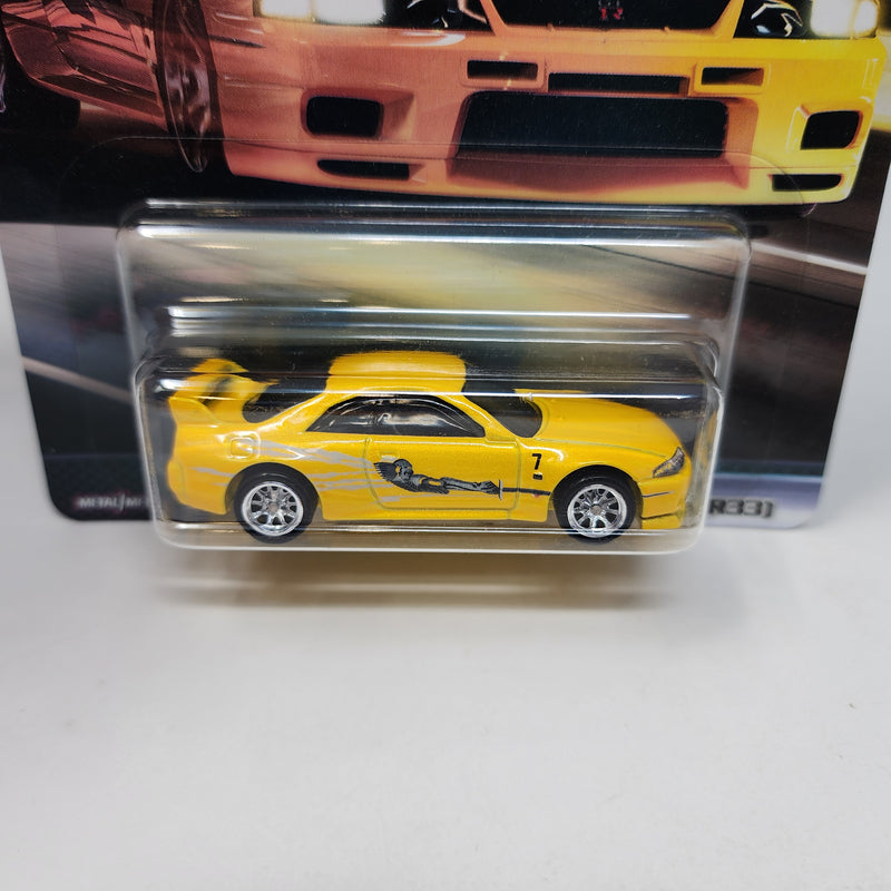 Nissan Skyline GT-R BCNR33 * Yellow * Hot Wheels Fast & Furious Original Fast