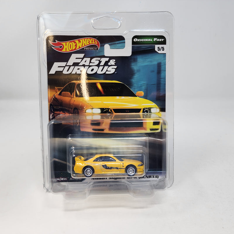 Nissan Skyline GT-R BCNR33 * Yellow * Hot Wheels Fast & Furious Original Fast