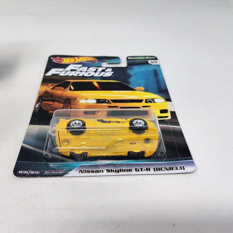 Nissan Skyline GT-R BCNR33 * Yellow * Hot Wheels Fast & Furious Original Fast