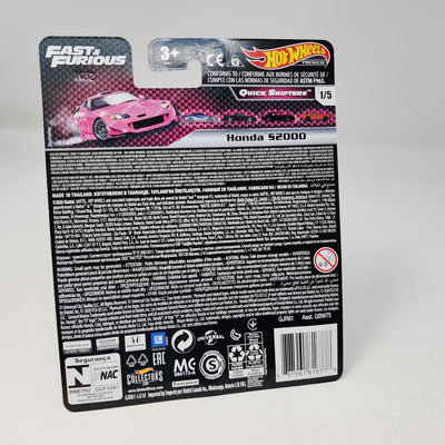 Honda S2000 * PINK * Hot Wheels Fast & Furious Quick Shifters