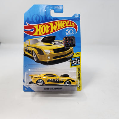 '10 Pro Stock Camaro #105 * Yellow * 2018 Hot Wheels w/ Factory Holo