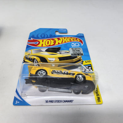 '10 Pro Stock Camaro #105 * Yellow * 2018 Hot Wheels w/ Factory Holo