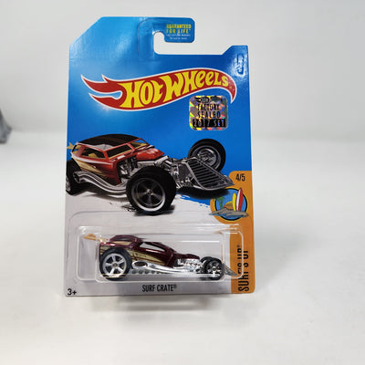 Surf Crate * Super Treasure Hunt * 2017 Hot Wheels w Factory Holo Sticker