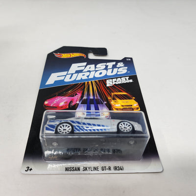 Nissan Skyline GT-R R34 * 2 FAST 2 Furious Movie * Hot Wheels Fast & Furious