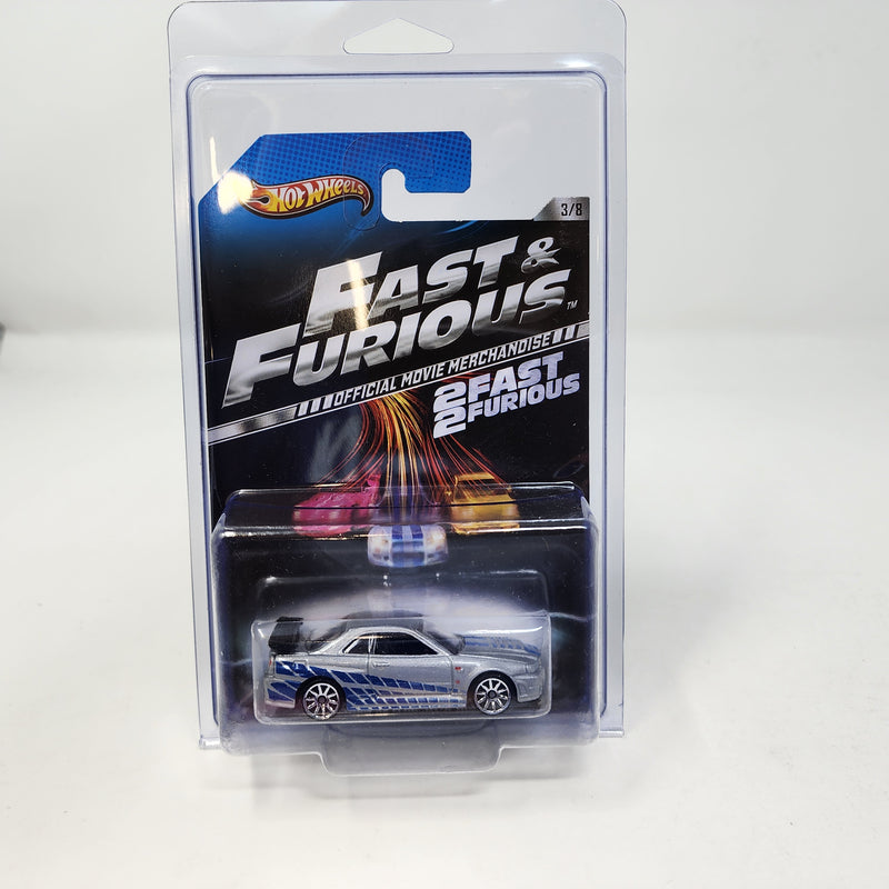 Nissan Skyline GT-R R34 w/ BLACK WING * 2 FAST 2 Furious Movie * Hot Wheels Fast & Furious