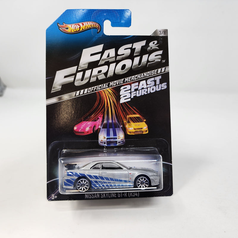 Nissan Skyline GT-R R34 w/ BLACK WING * 2 FAST 2 Furious Movie * Hot Wheels Fast & Furious