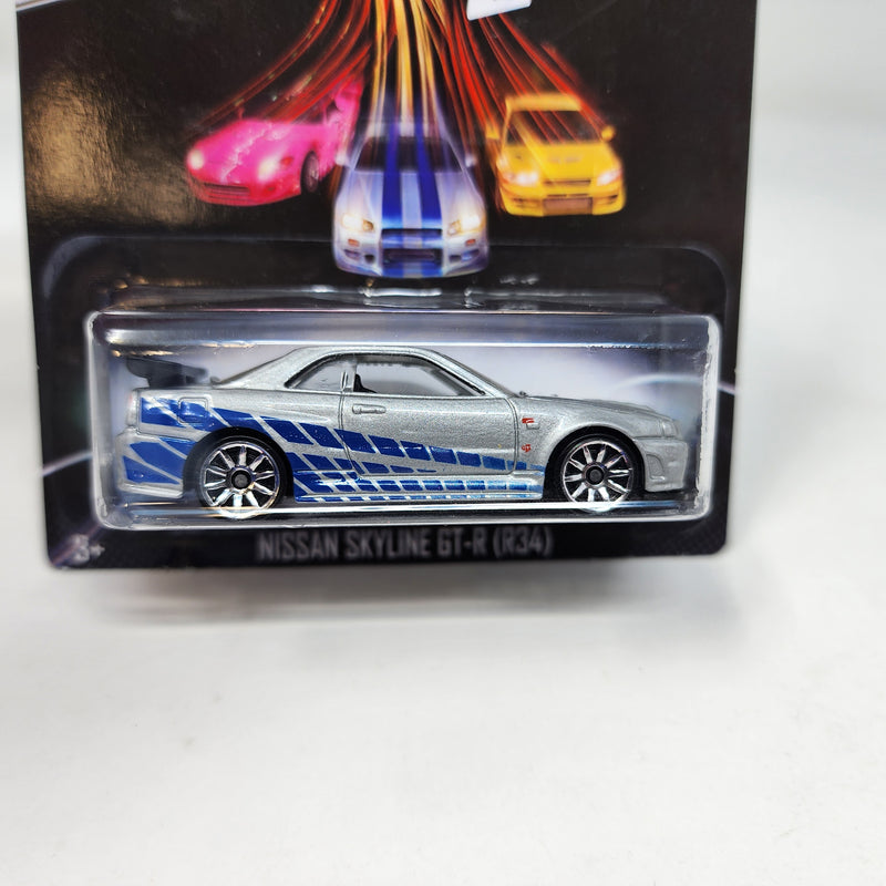 Nissan Skyline GT-R R34 w/ BLACK WING * 2 FAST 2 Furious Movie * Hot Wheels Fast & Furious