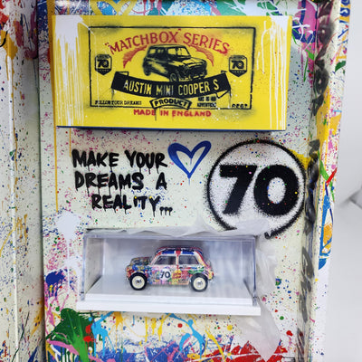 X Mr Brainwash Creations Exclusive 1964 Austin Mini Cooper S * Matchbox Mattel Creations