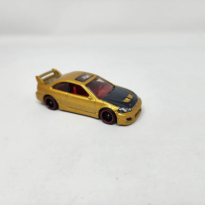 Honda Civic Si * Hot Wheels 1:64 scale Custom Build w/ Rubber Tires