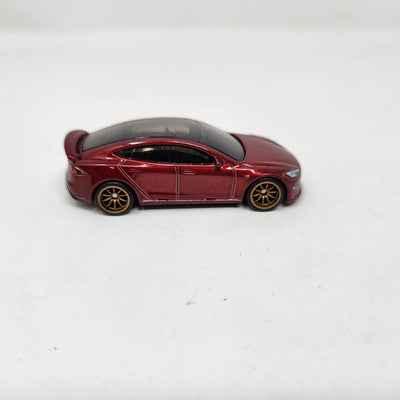 Tesla Model S Plaid * Hot Wheels 1:64 scale Custom Build w/ Rubber Tires