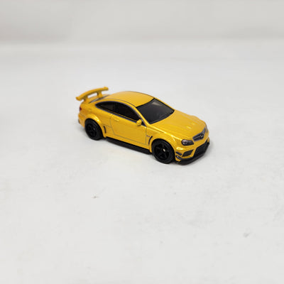 '12 Mercedes-Benz C 63 AMG Coupe * Yellow * 1:64 scale Loose Diecast Hot Wheels Boulevard