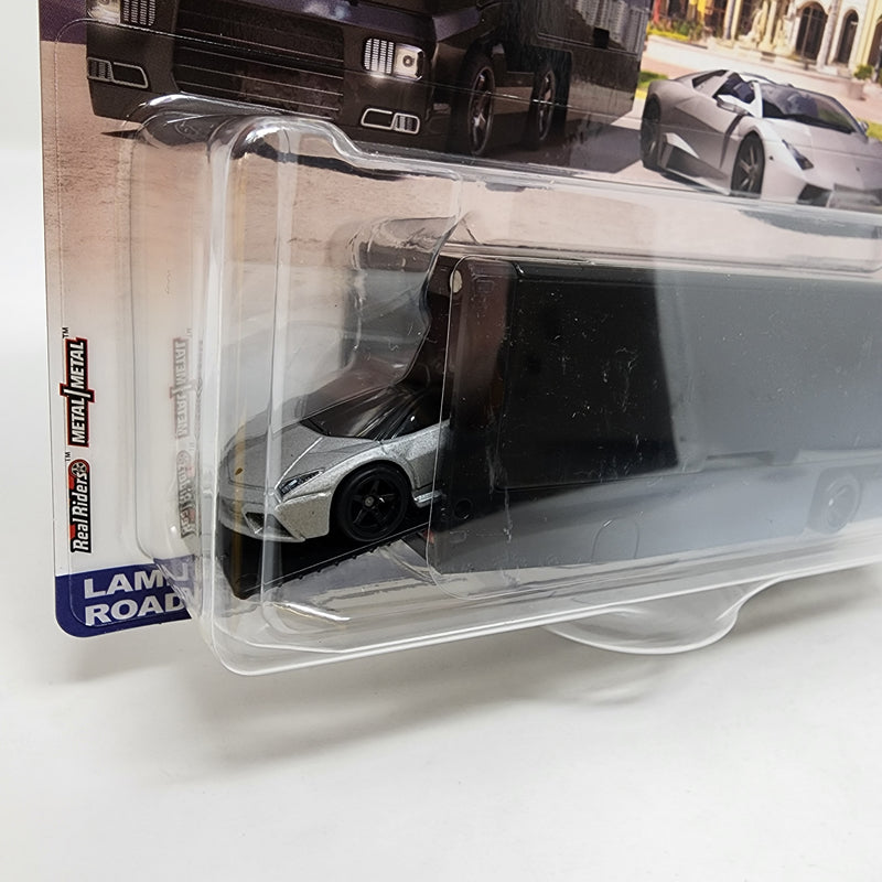 Lamborghini Reventon Roadster & Flipsider Hauler * 2024 Hot Wheels Team Transport Case E