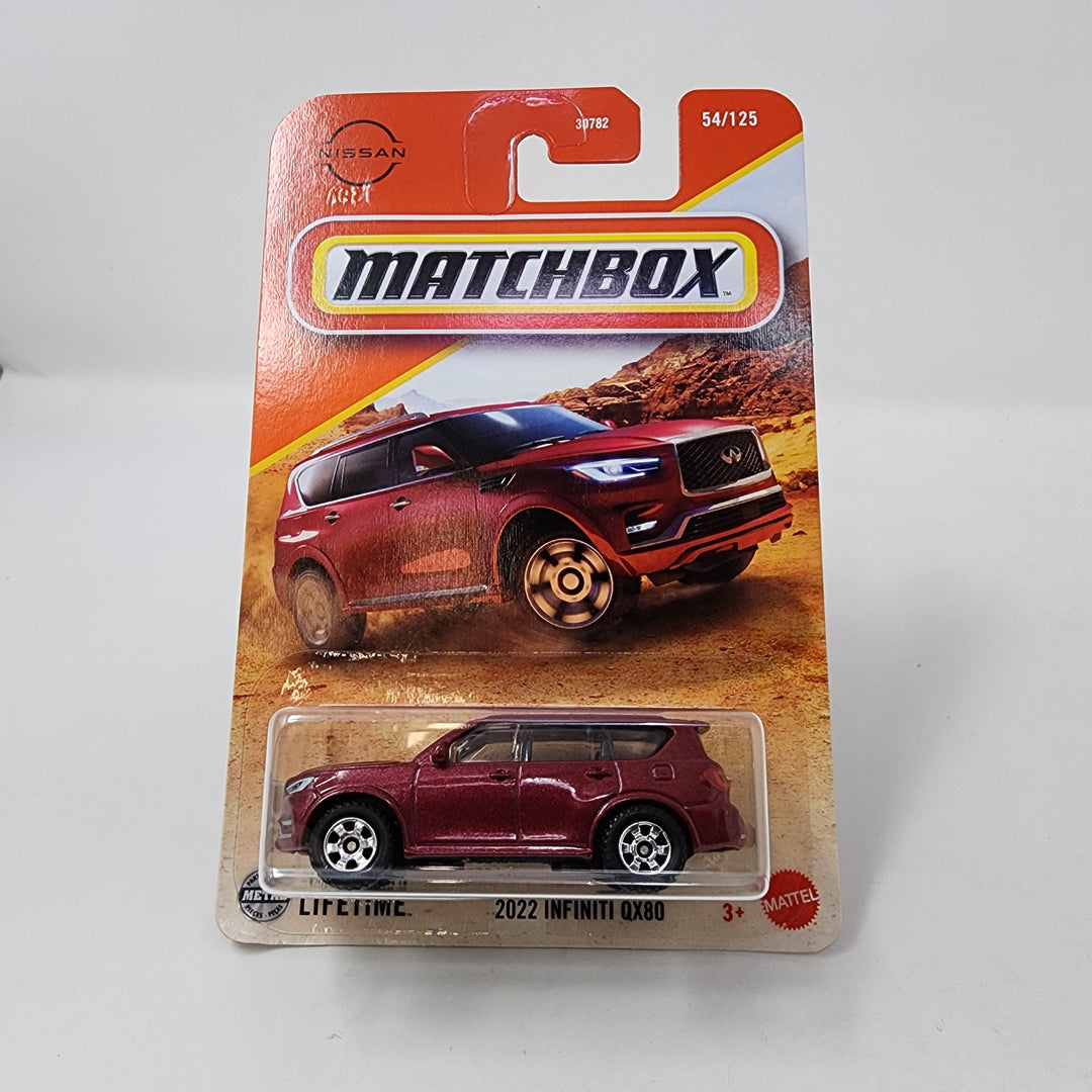 2022 Infiniti QX80 #54 * Burgundy * 2025 Matchbox Basic Case