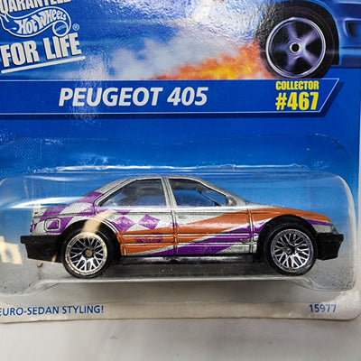 Peugeot 405 #467 * Hot Wheels Blue Card