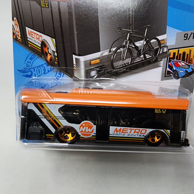 Aint Fare #155 Metro Bus * Black/Orange * 2021 Hot Wheels