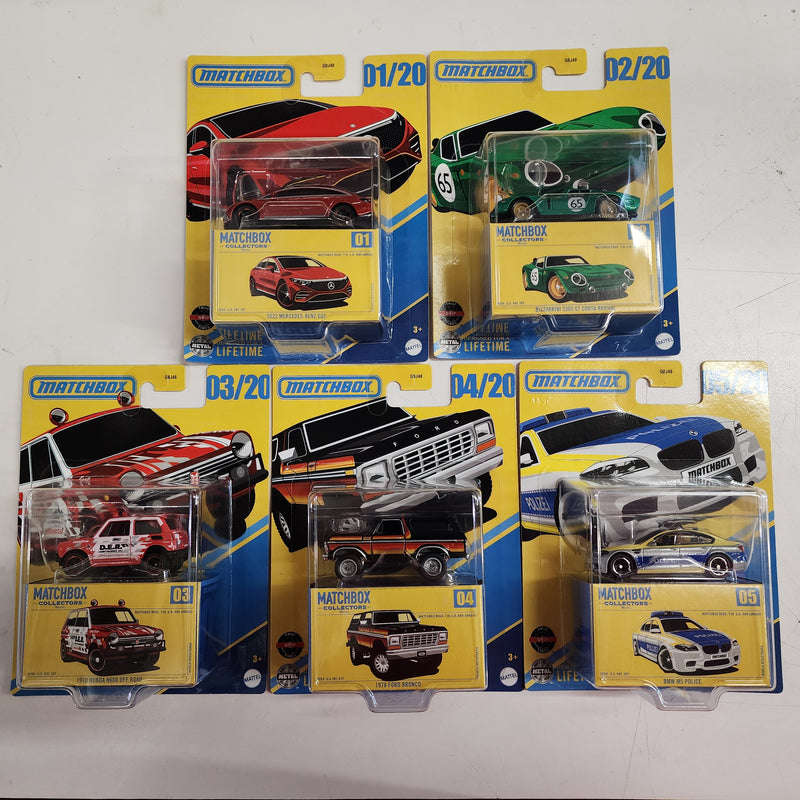 Complete 5 Car Set Case A * 2025 Matchbox Collectors Series Case A