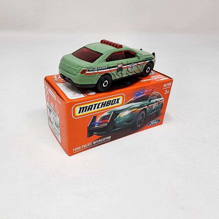 Matchbox 2021 Ford Police Interceptor - Serie Power Grabs Scala 1:64 - Foto 3
