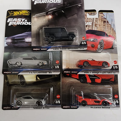 Fast & Furious Complete 5 Car Ser Case J * 2024 Hot Wheels Fast & Furious