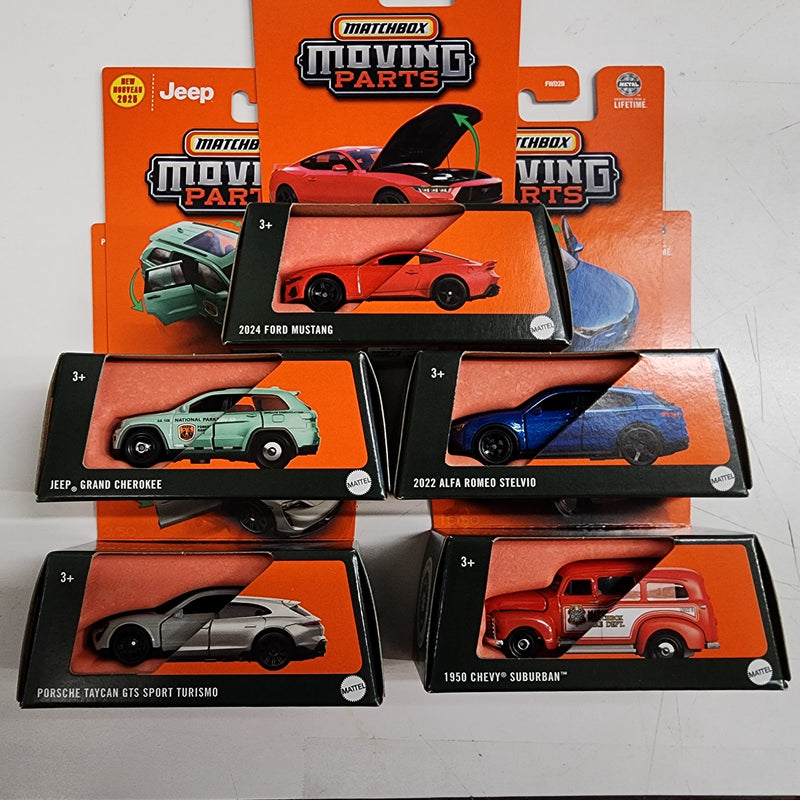 Moving Parts Complete 5 Car Set Case A * 2025 Matchbox Moving Parts