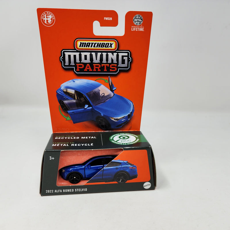 2022 Alfa Romeo Stelvio * Blue * 2025 Matchbox Moving Parts Case A