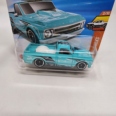 '67 Chevy C10 #21 * Teal * 2025 Hot Wheels Short Card Case B