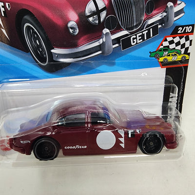 Jaguar MK1 #75 * Burgundy * 2025 Hot Wheels Case D * LONG Card