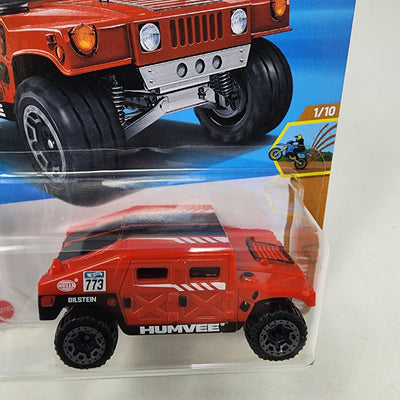 Humvee #55 * RED * 2025 Hot Wheels Case C * LONG Card