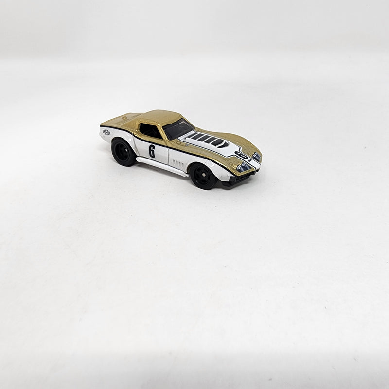 1969 Copo Corvette * Gold/White * 1:64 scale Loose Diecast Hot Wheels