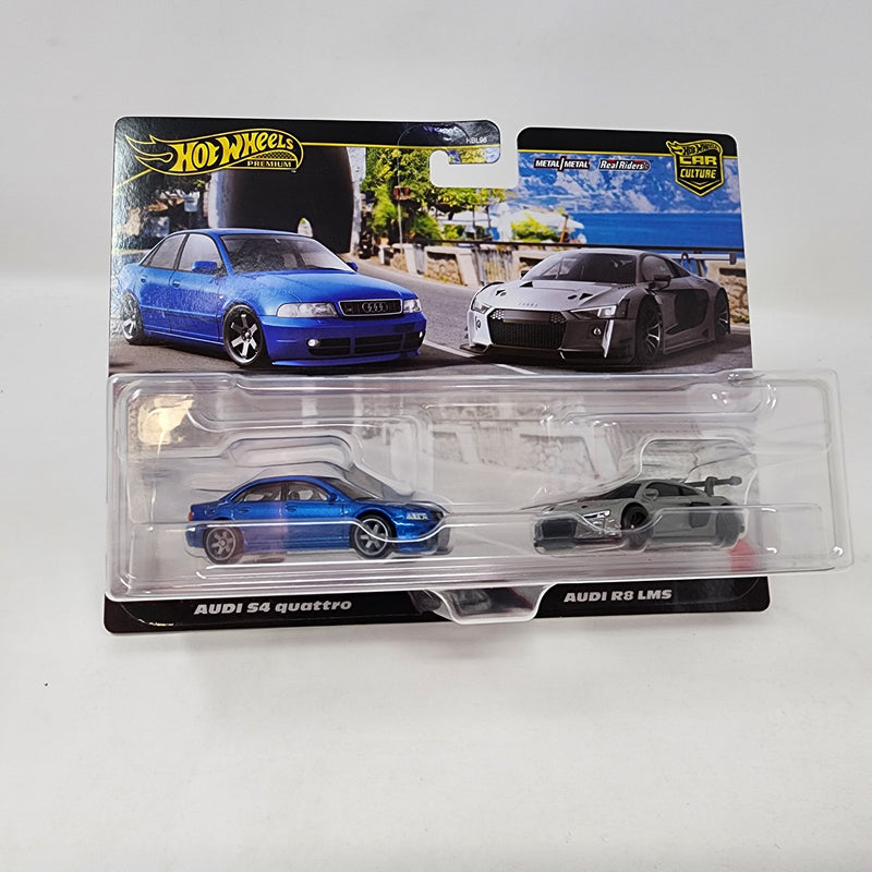 2-Pack * Audi S4 quattro & Audi R8 LMS * 2024 Hot Wheels 1:64 Scale Case P