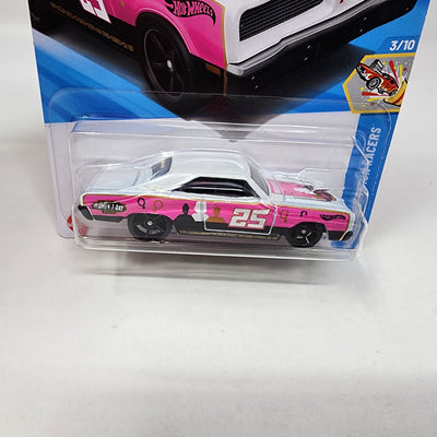 '74 Brazilian Dodge Charger #76 * Pink/White * 2025 Hot Wheels Case D * LONG Card