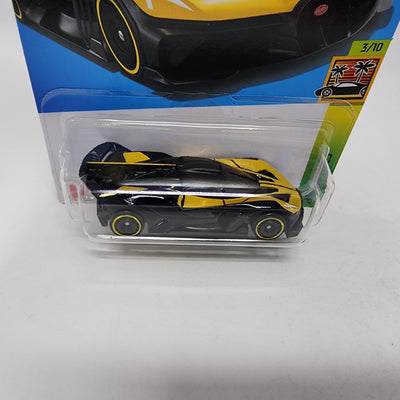 Bugatti Bolide #185 * YELLOW/Black * 2024 Hot Wheels Basic w/ Factory Holo