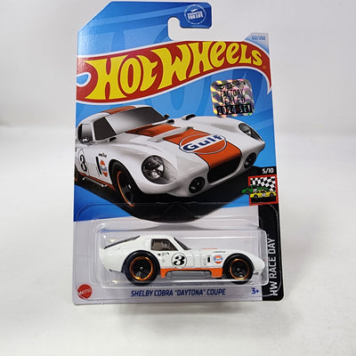 Shelby Cobra Daytona Coupe #122 * Walgreens WHITE Gulf * 2024 Hot Wheels Basic w/ Factory Holo