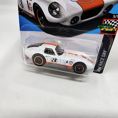 Shelby Cobra Daytona Coupe #122 * Walgreens WHITE Gulf * 2024 Hot Wheels Basic w/ Factory Holo