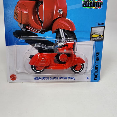 1966 Vespa 90 SS Super Sprint #71 * RED * 2024 Hot Wheels Basic w/ Factory Holo