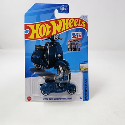 1966 Vespa 90 SS Super Sprint #71 * Blue * 2024 Hot Wheels Basic w/ Factory Holo