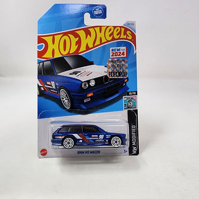 BMW M3 Wagon #138 * BLUE * 2024 Hot Wheels Basic w/ Factory Holo