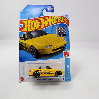 '91 Mada MX-5 Miata #120 * Yellow * 2024 Hot Wheels Basic w/ Factory Holo