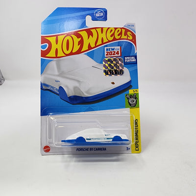 Porsche 911 Carrera #134 * WHITE * 2024 Hot Wheels Basic w/ Factory Holo