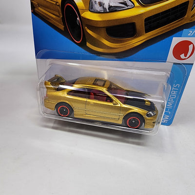 Honda Civic Si #45 * Gold * 2024 Hot Wheels Basic w/ Factory Holo