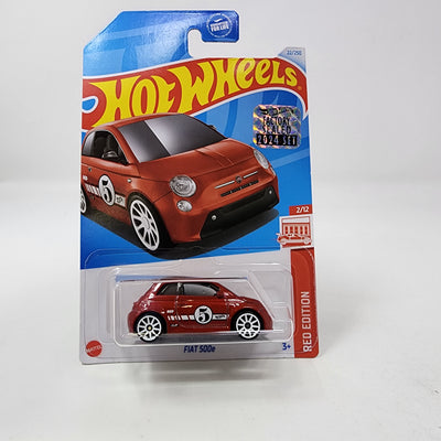 Fiat 500e #22 * Red Edition Target * 2024 Hot Wheels Basic w/ Factory Holo