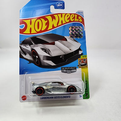 Lamborghini Sesto Elemento #204 * Zamac * 2024 Hot Wheels Basic w/ Factory Holo