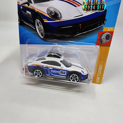 Porsche 911 Rallye #172 * Blue/white * 2024 Hot Wheels Basic w/ Factory Holo