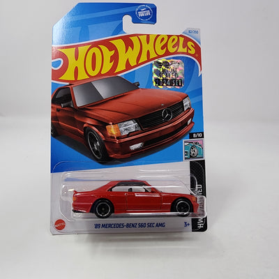 '89 Mercedes-Benz 560 SEC AMG #82 * RED * 2024 Hot Wheels Basic w/ Factory Holo