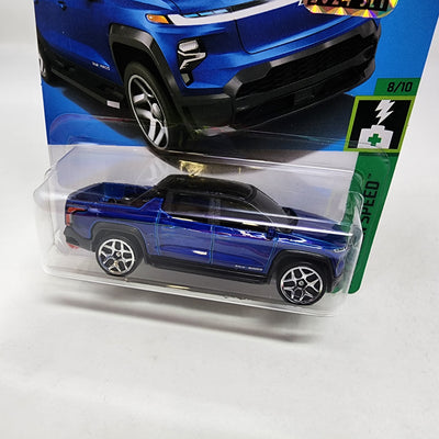 Silverado EV RST #110 * BLUE * 2024 Hot Wheels Basic w/ Factory Holo