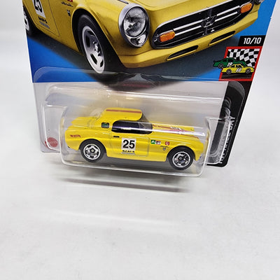 Honda S800 Racing #209 * Yellow * 2024 Hot Wheels Basic w/ Factory Holo