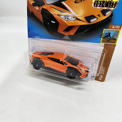 Lamborghini Huracan Sterrato #222 * Orange * 2024 Hot Wheels Basic w/ Factory Holo