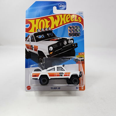 '73 Jeep J10 #91 * White * 2024 Hot Wheels Basic w/ Factory Holo